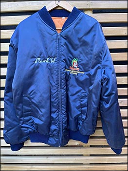 Mark.W.'s "Bravado Merchandising Services" jacket (front) - 1984 (?)